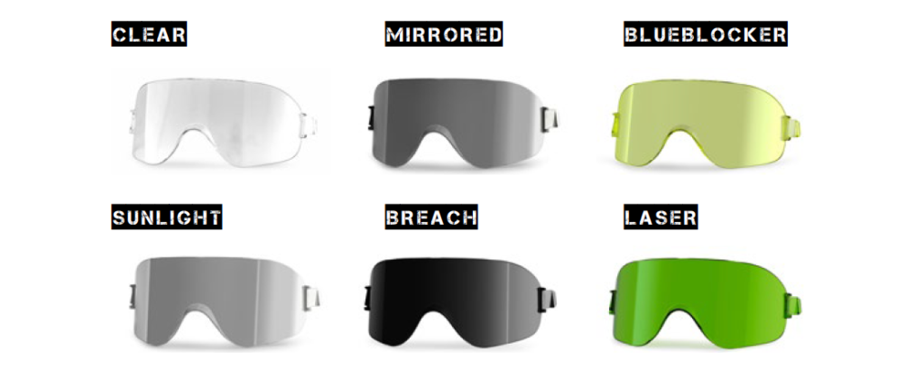DPi Visor Options for Breach and Laser protection for CBRN Respirators