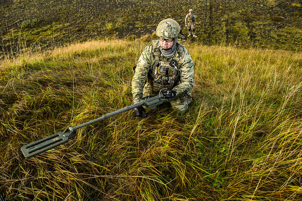 CEIA CMD Ground Search Metal Detector in use for Mine Clearance